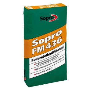 Tűzálló habarcs (Sopro FM 436, 25 kg / zsák)