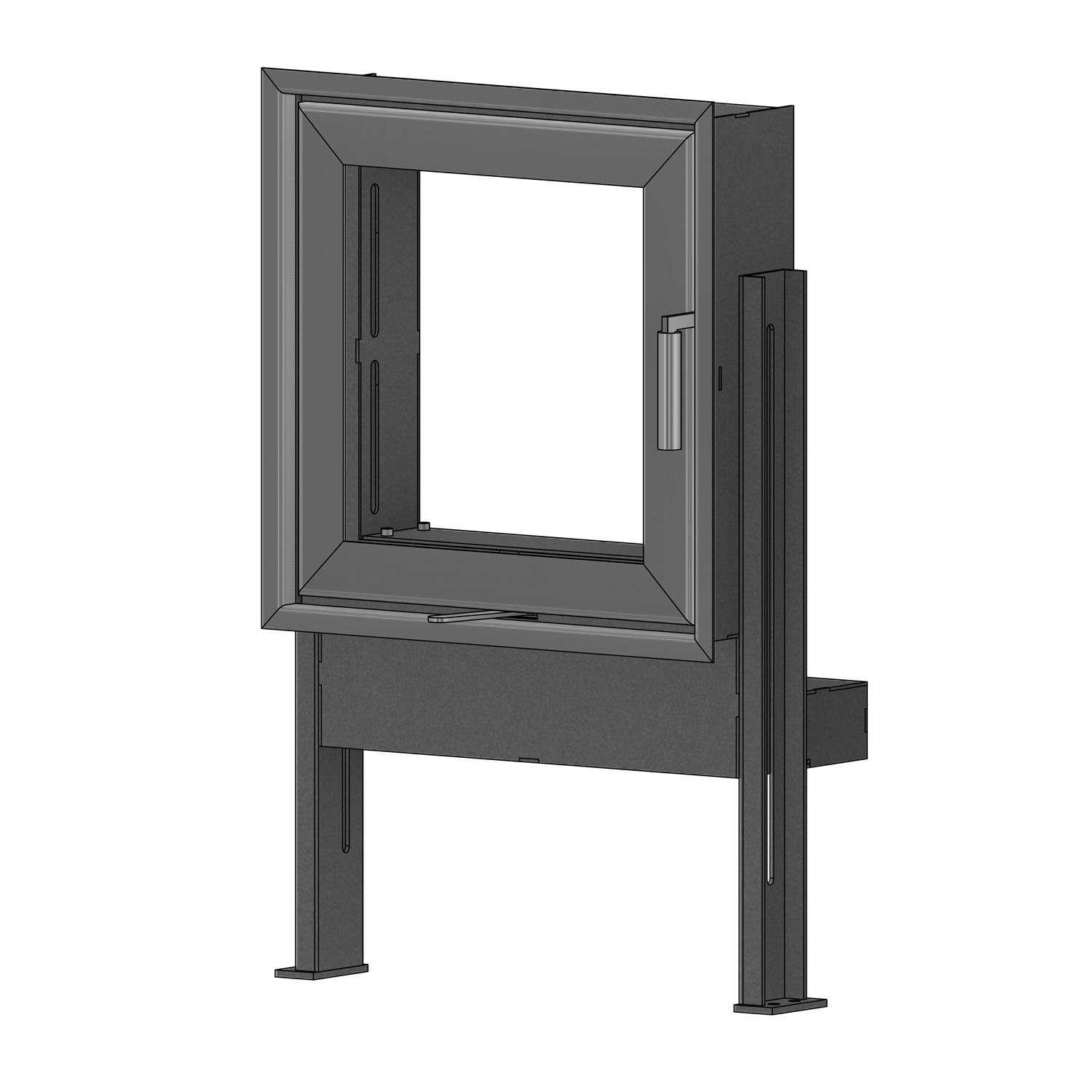 Fekete kályhaajtó, egyedi kályhaajtó, kazán ajtó, cserépkályha ajtó, KeramikArt Pécs